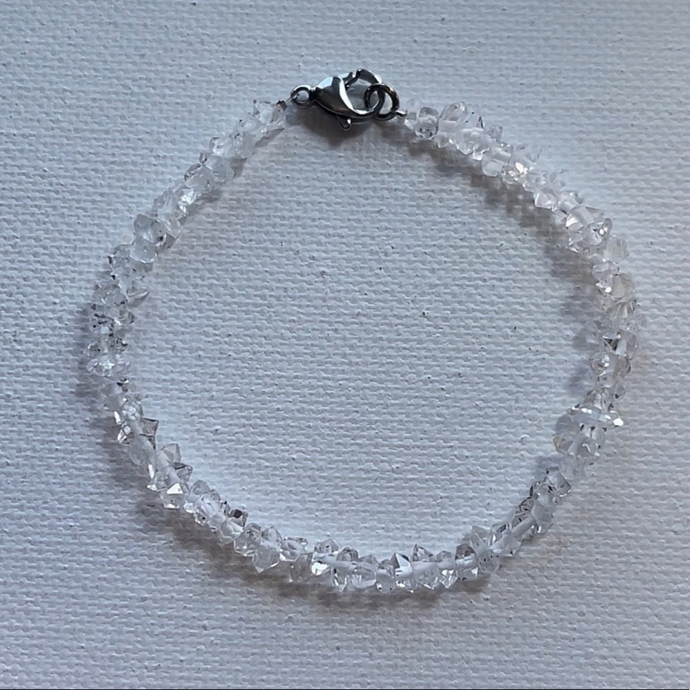 Genuine Herkimer Diamond Quartz Bracelet!